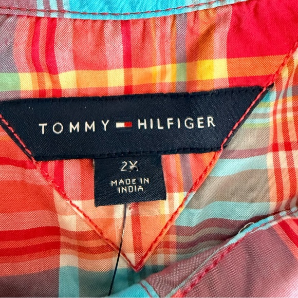 NWT Tommy Hilfiger Plaid Flutter Sleeveless Sleeve Plus Size Top Size 2X - Picture 6 of 9